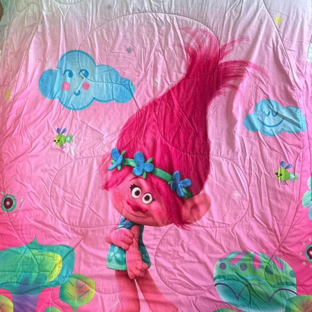 Trolls Reversible Pink Comforter- Full